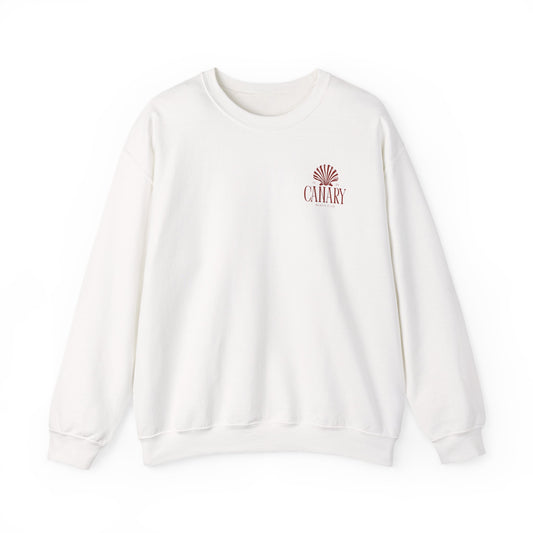 Canary Shell Logo Sweatshirt Shell | Beach Club Crewneck, Vintage Seashell Design