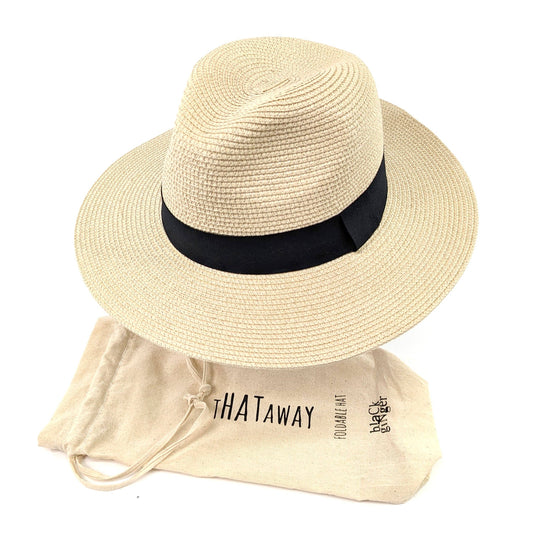 Panama Style Foldable Sun Hat in Bag